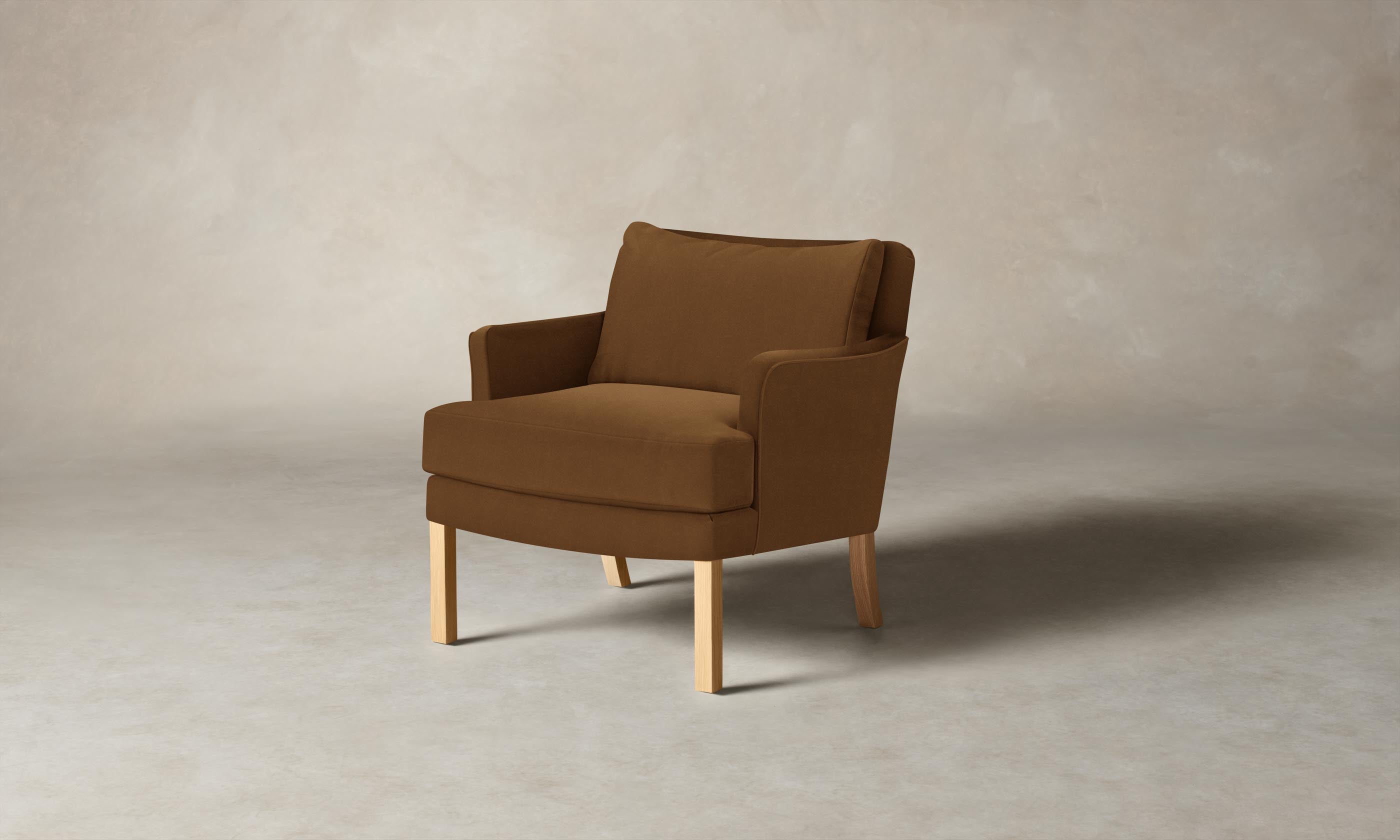 Kaye Chair - Premium Performance Velvet Upholstery in Cider Color - Perfect for Living Rooms, Bedrooms & Home Offices