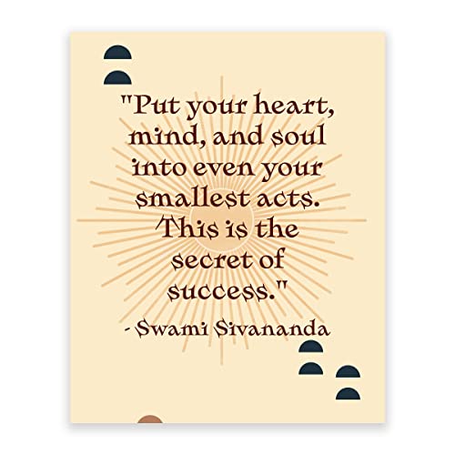 Boho Style Motivational Wall Art Prints - Inspirational Quotes Posters for Office & Home Decor | Success & Encouragement Wall Decor for Workspace, Living Room & Bedroom