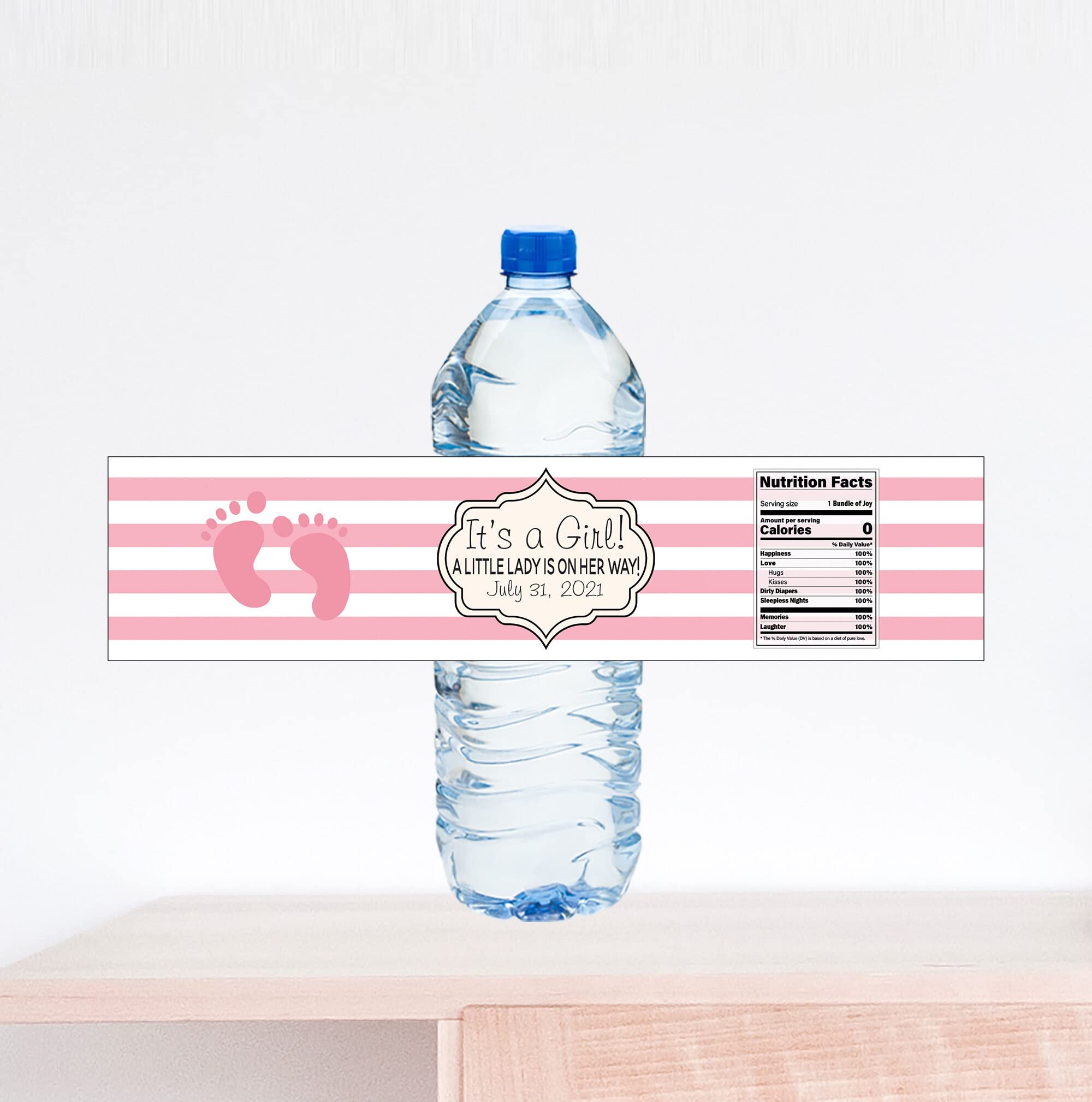Personalized Baby Shower Water Bottle Labels - Custom 
