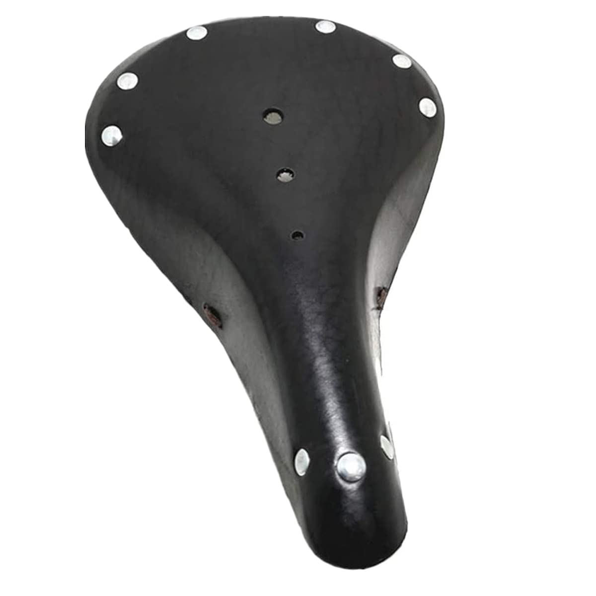 Vintage Leather Bike Saddle - Classic Comfortable Bicycle Seat for City Touring, Road & MTB | Perfect for Urban Commuting & Long-Distance Cycling