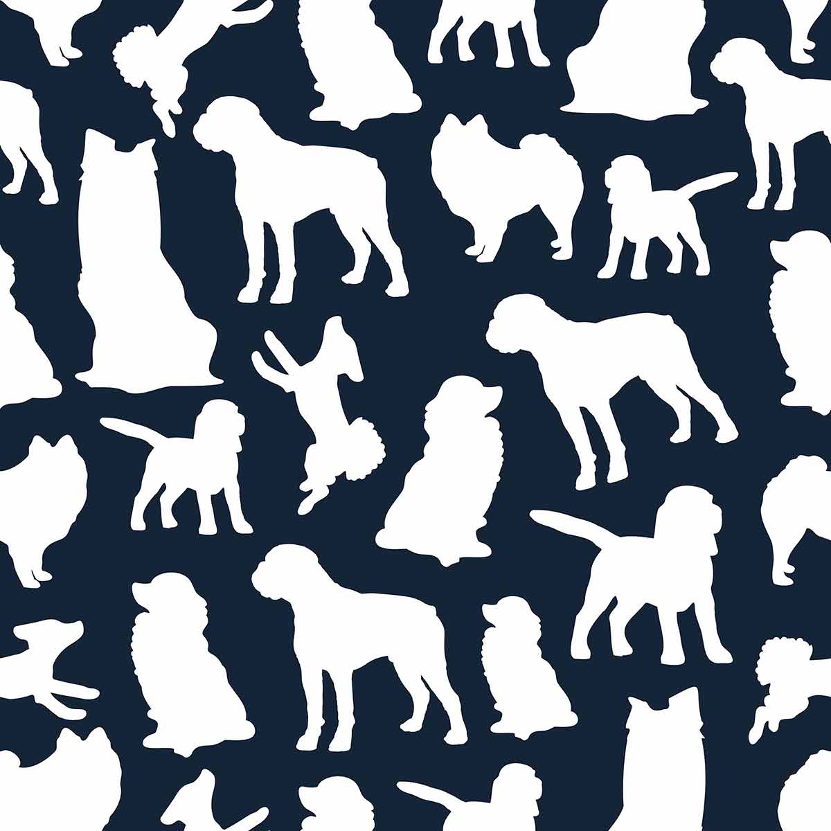 Blue Dog Peel and Stick Removable Wallpaper 3054 - Self-Adhesive Decorative Wall Covering for Nursery, Kids Room & Home Decor