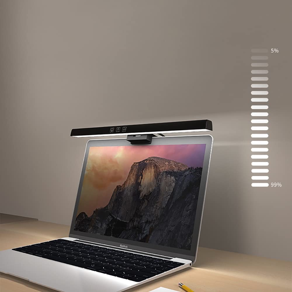 HUKSXZ USB-Powered LED Monitor Lamp with Stepless Dimming - Eye-Care Hanging Light for Computer, Desk, Office & Study - Perfect for Reading, Working & Gaming at Night