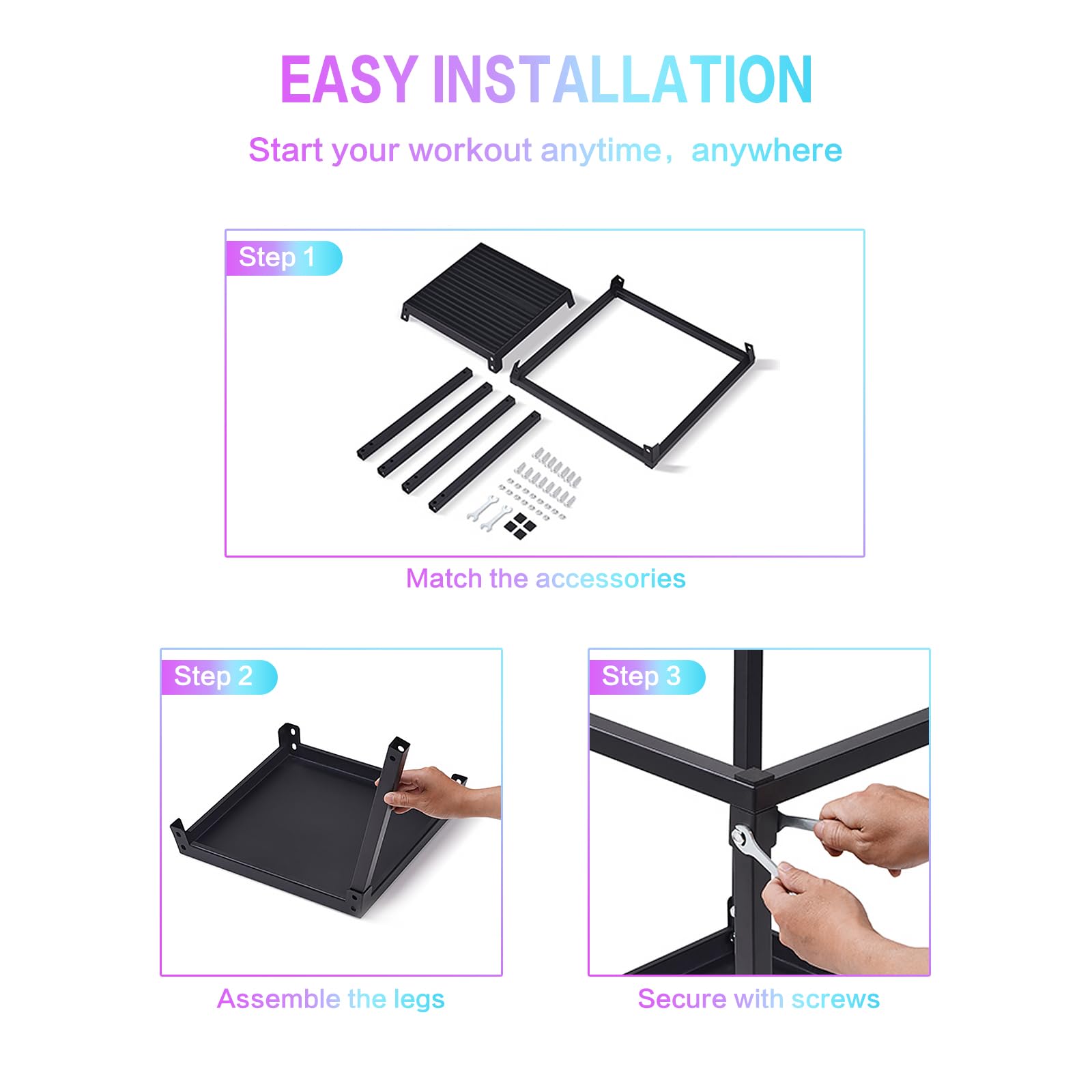 Premium 3-Piece Plyometric Jump Box Set (12/18/24 Inch) - Heavy-Duty Steel Anti-Slip Step Up Platform for Home Gym, CrossFit, HIIT Workouts - Perfect for Plyo Jumps, Squats, Strength Training & Cardio Exercises