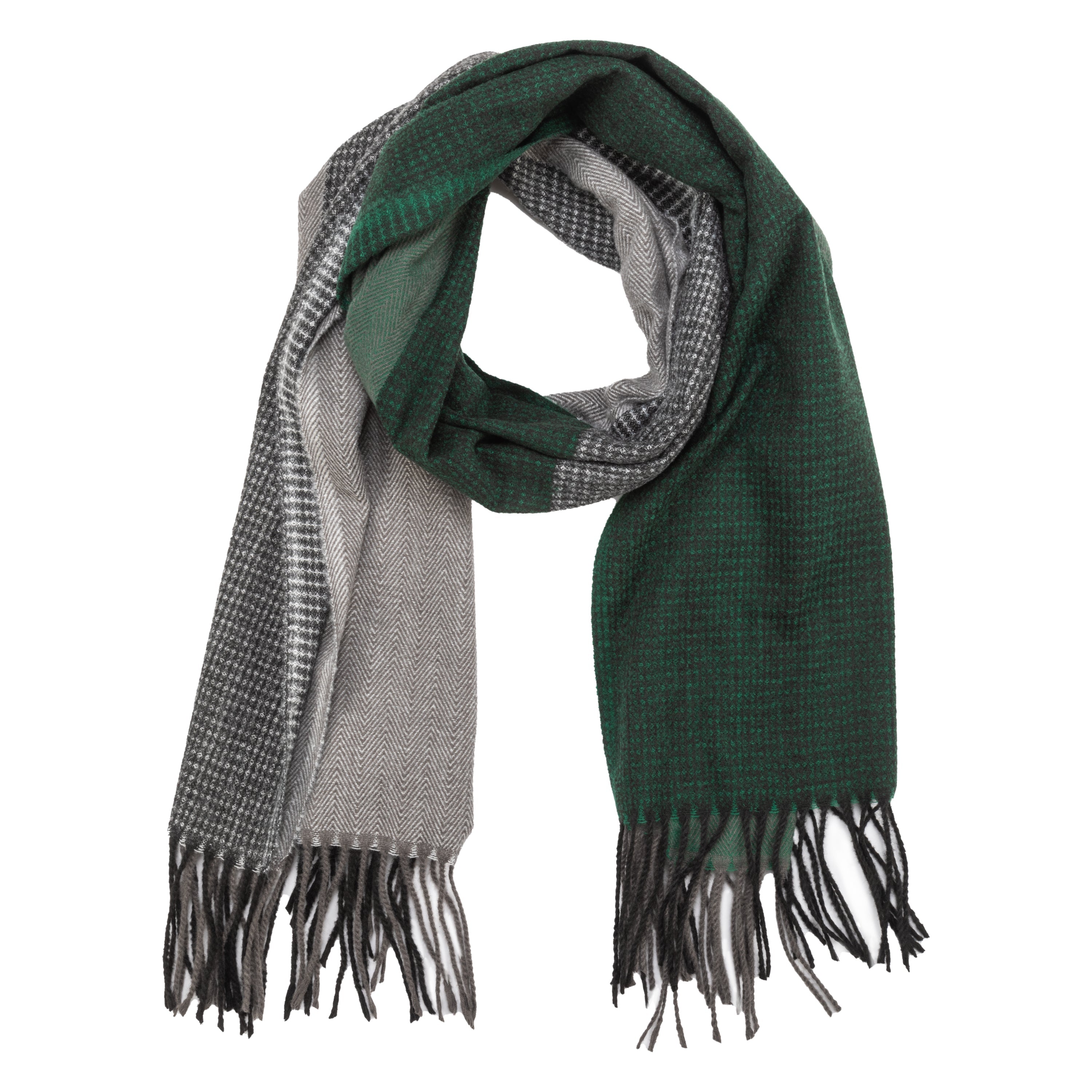 Georgia Women's Woven Plaid Scarf with Braided Fringe - Soft Tartan Shawl Wrap for Fall Winter Fashion, Outdoor Activities & Holiday Gifts