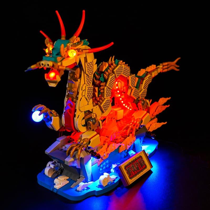 LEGO Auspicious Dragon 80112 Light Kit - DIY Lighting Set for LEGO Models | Perfect for Home Decoration, Gift Giving & Display