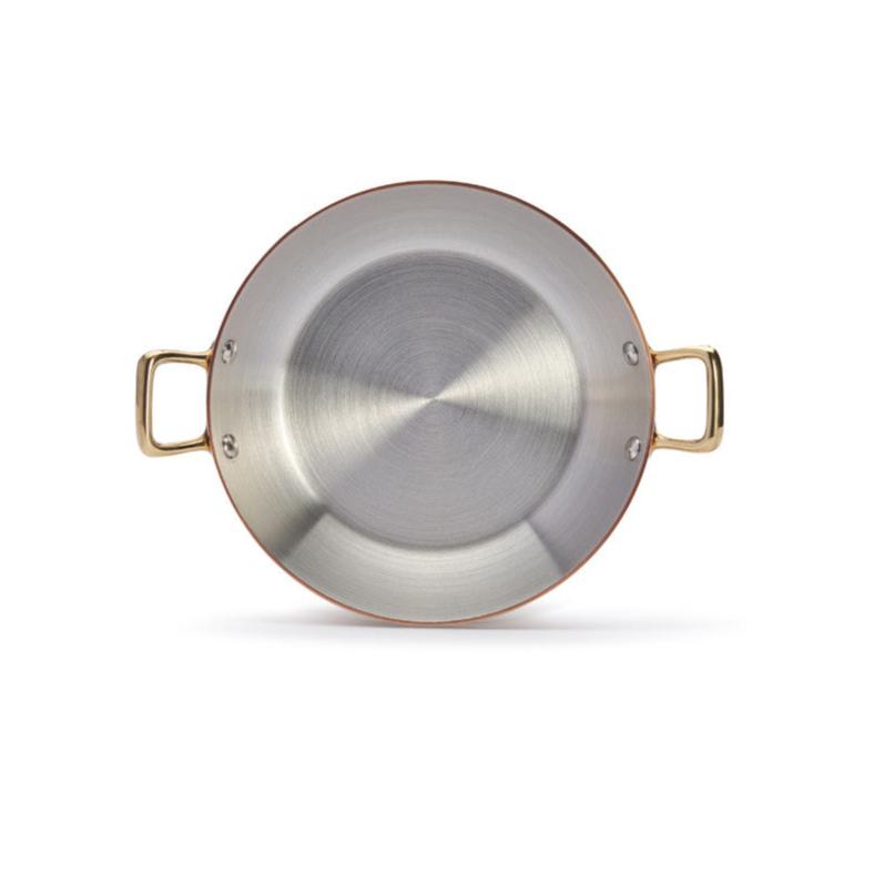 Debuyer 6-Inch Round Copper Mixing Bowl with Welded Handles - Perfect for Baking, Whisking & Serving in Professional & Home Kitchens