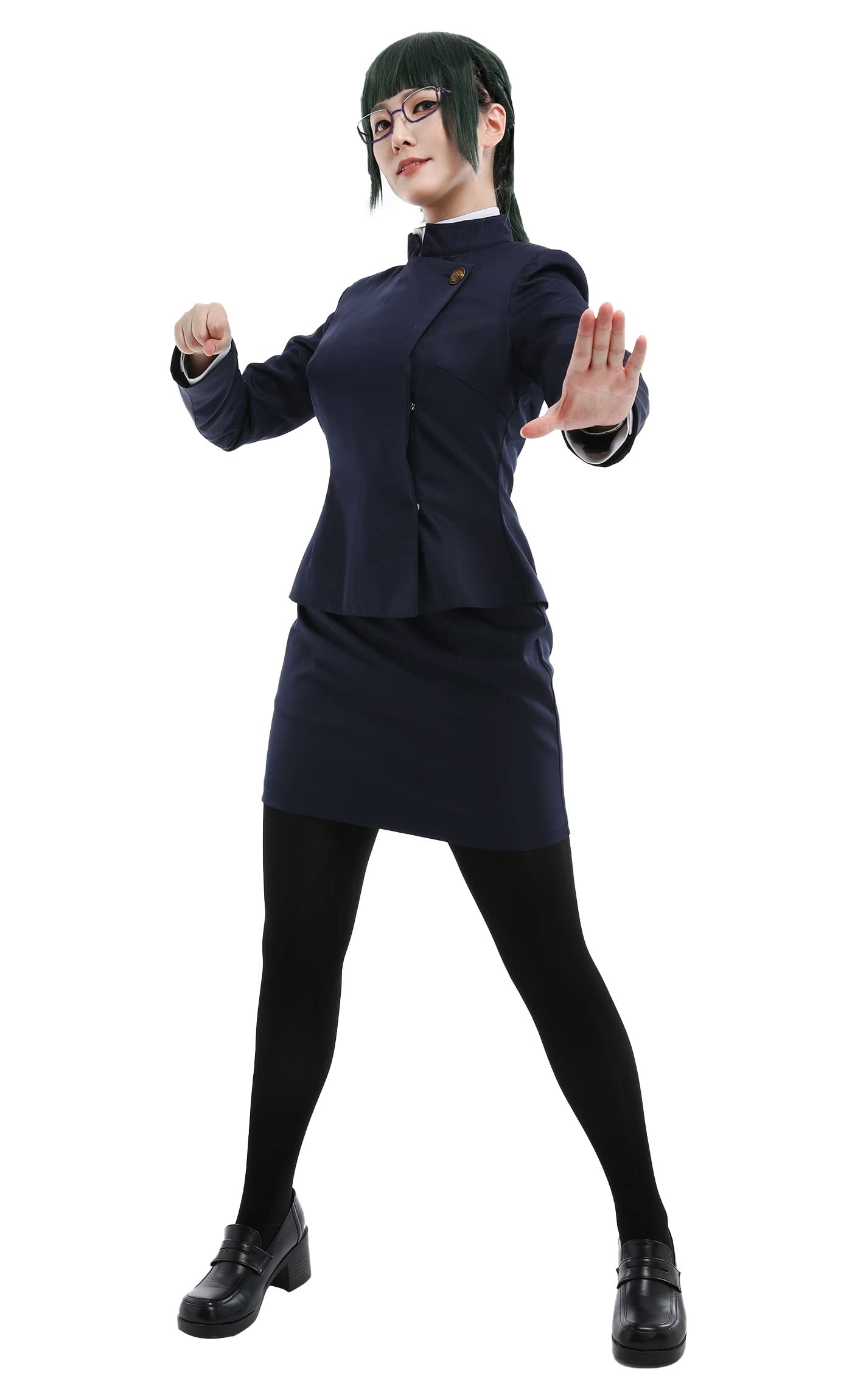 Haikyuu Maki Cosplay Costume - Japanese Anime JK Uniform Set with Coat, Skirt, Shirt & Stockings | Perfect for Cosplay Events, Halloween & Anime Conventions