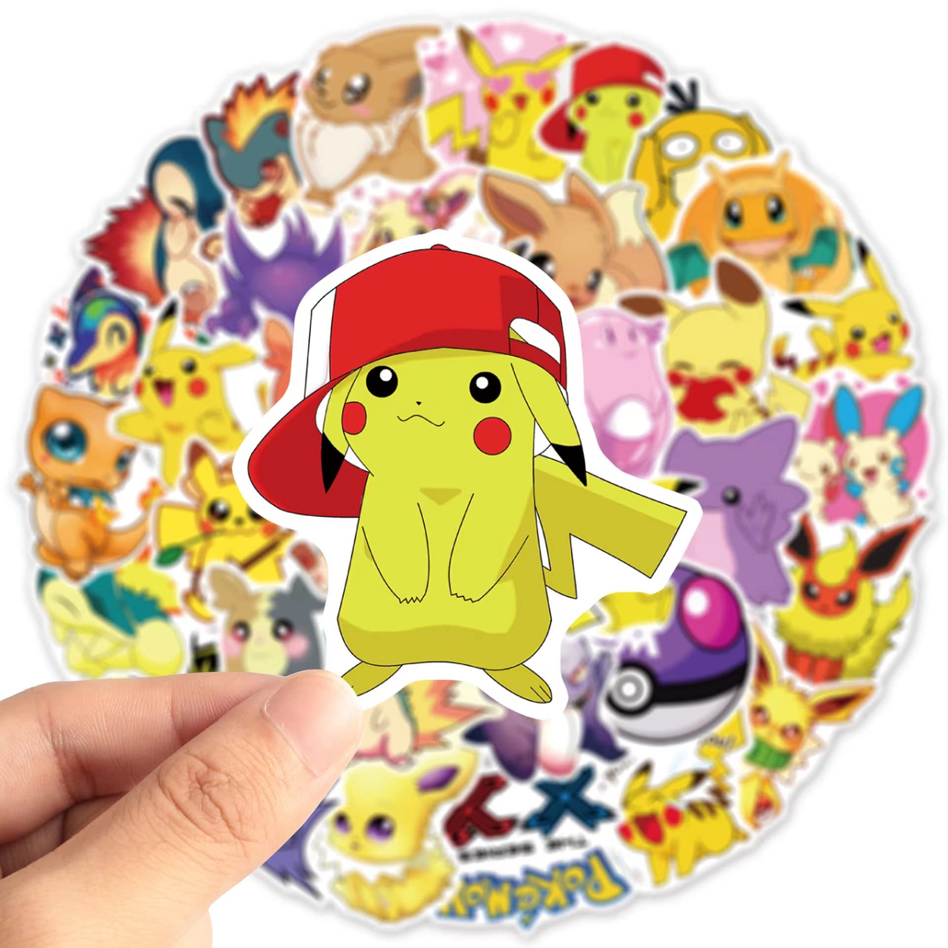 50 Pcs Cute Anime Stickers - Waterproof Vinyl Decals for Laptop, Water Bottle, Skateboard, Bicycle & Luggage - Fun Graffiti Patches for Teens, Kids & Students - Perfect for School, Office & Travel Decor