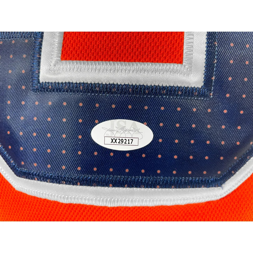Authentic Connor McDavid Signed Edmonton Oilers Jersey - JSA Certified Orange Hockey Jersey - Perfect for Collectors, Fans & Game Day Memorabilia