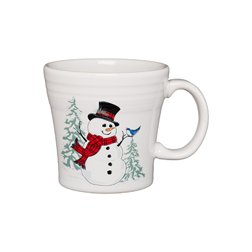 Snowman Tapered Mug - Christmas Coffee Cup with Handle - Perfect for Hot Cocoa, Tea & Holiday Gifts - Ideal for Winter Decor & Cozy Home Use