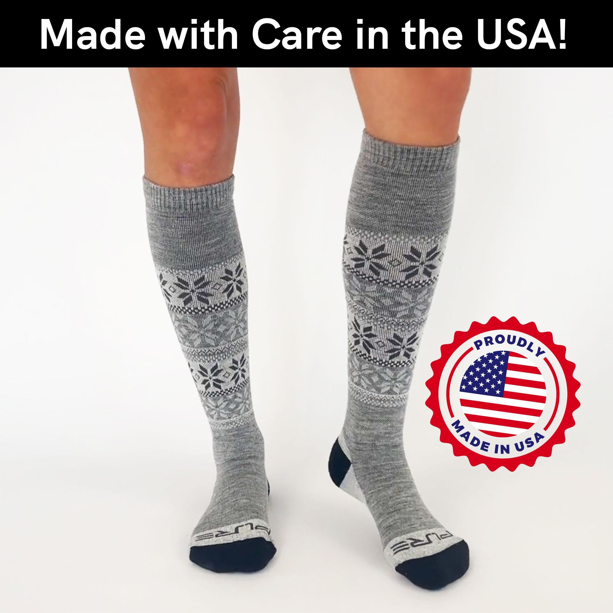 Alpaca Wool Ski Socks for Men & Women - Ultra Warm Thermal Socks for Skiing, Snowboarding & Winter Sports - Perfect for Cold Weather Outdoor Activities