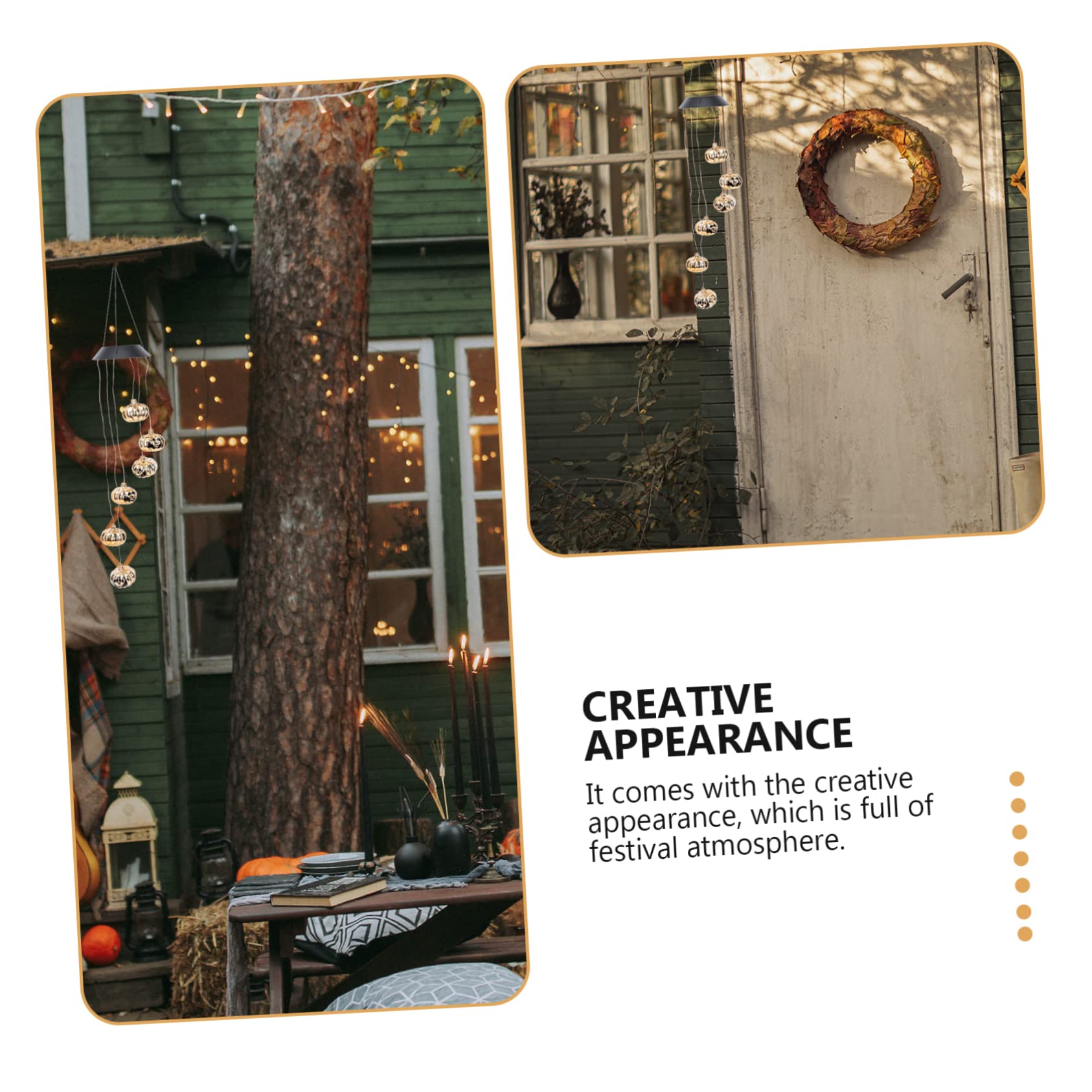 Solar-Powered Halloween Wind Chimes with LED Lights - Outdoor Decor for Garden, Patio & Halloween Party Decorations