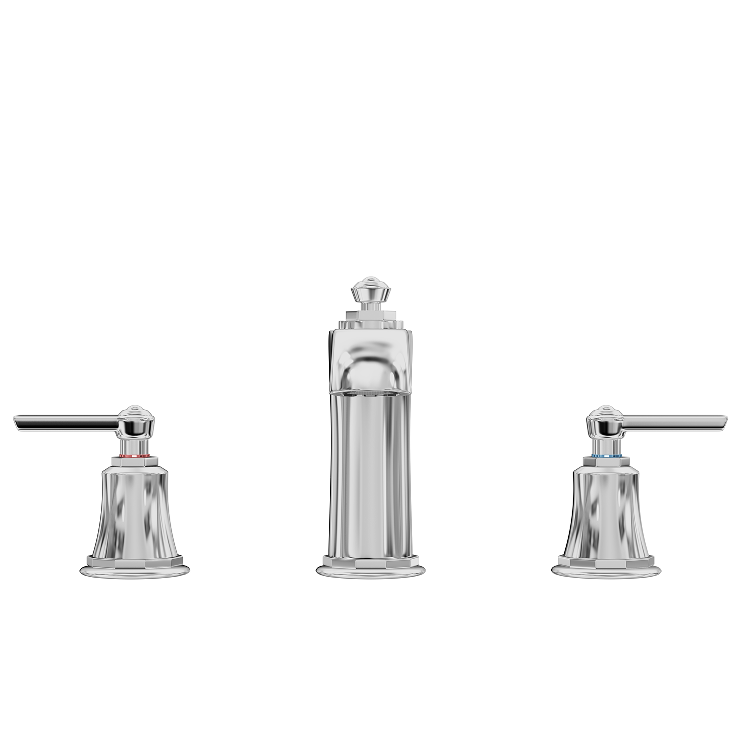 DAX 8259AC CR Two Handle Bathroom Sink Faucet - Solid Brass Construction, Chrome Finish, 3 9/16
