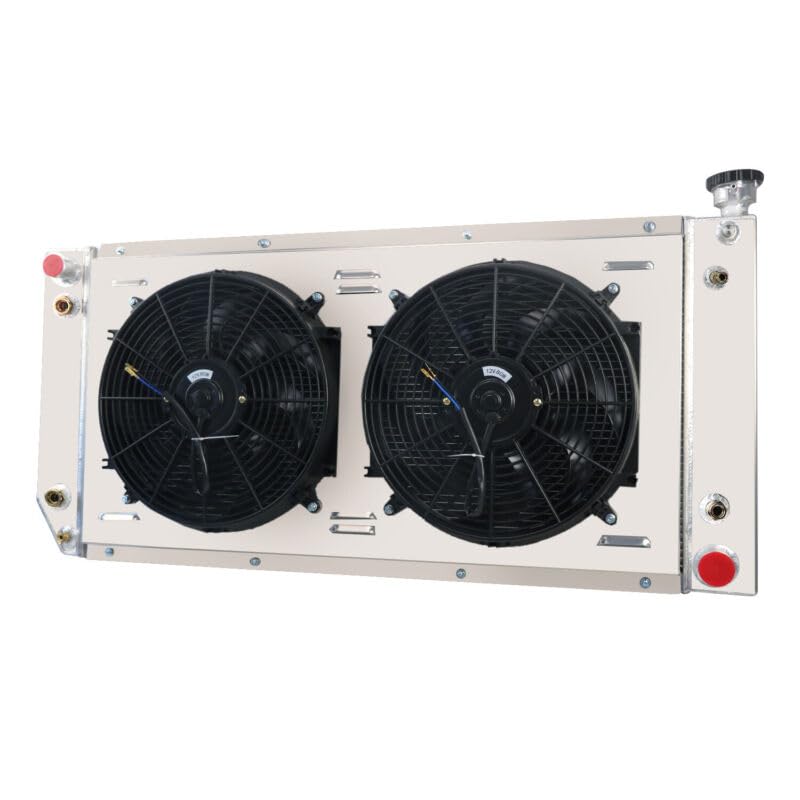 High-Performance 3-Row Aluminum Radiator with Dual 14