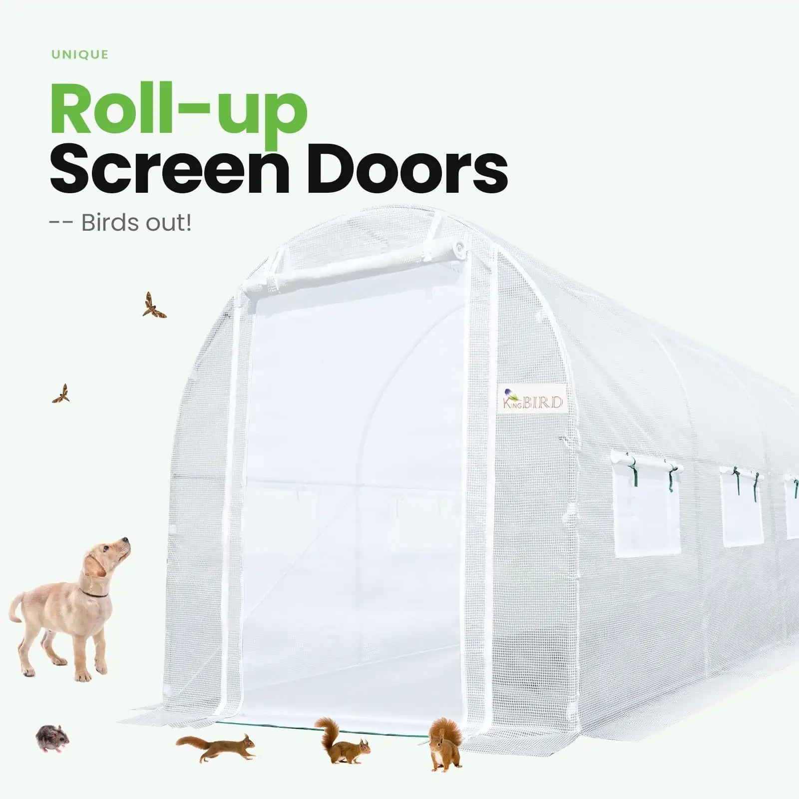 15' x 6.6' x 6.6' Walk-in Greenhouse Kit with Sturdy Frame & UV Protection - Perfect for Backyard Gardening, Plant Growing & Seed Starting