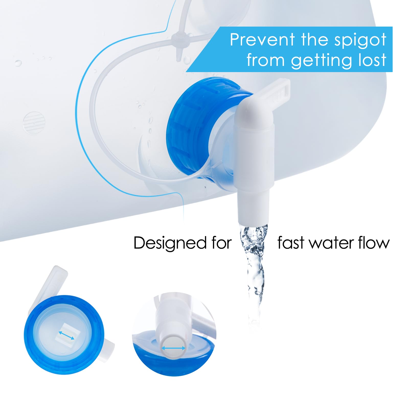 Collapsible Water Jug - 10 Pack 5.3 Gallon BPA Free Portable Water Container with Spigot | Camping, Hiking, Backpacking & Emergency Survival Gear | Food Grade LDPE Outdoor Water Storage for Picnics, Road Trips & Disaster Preparedness