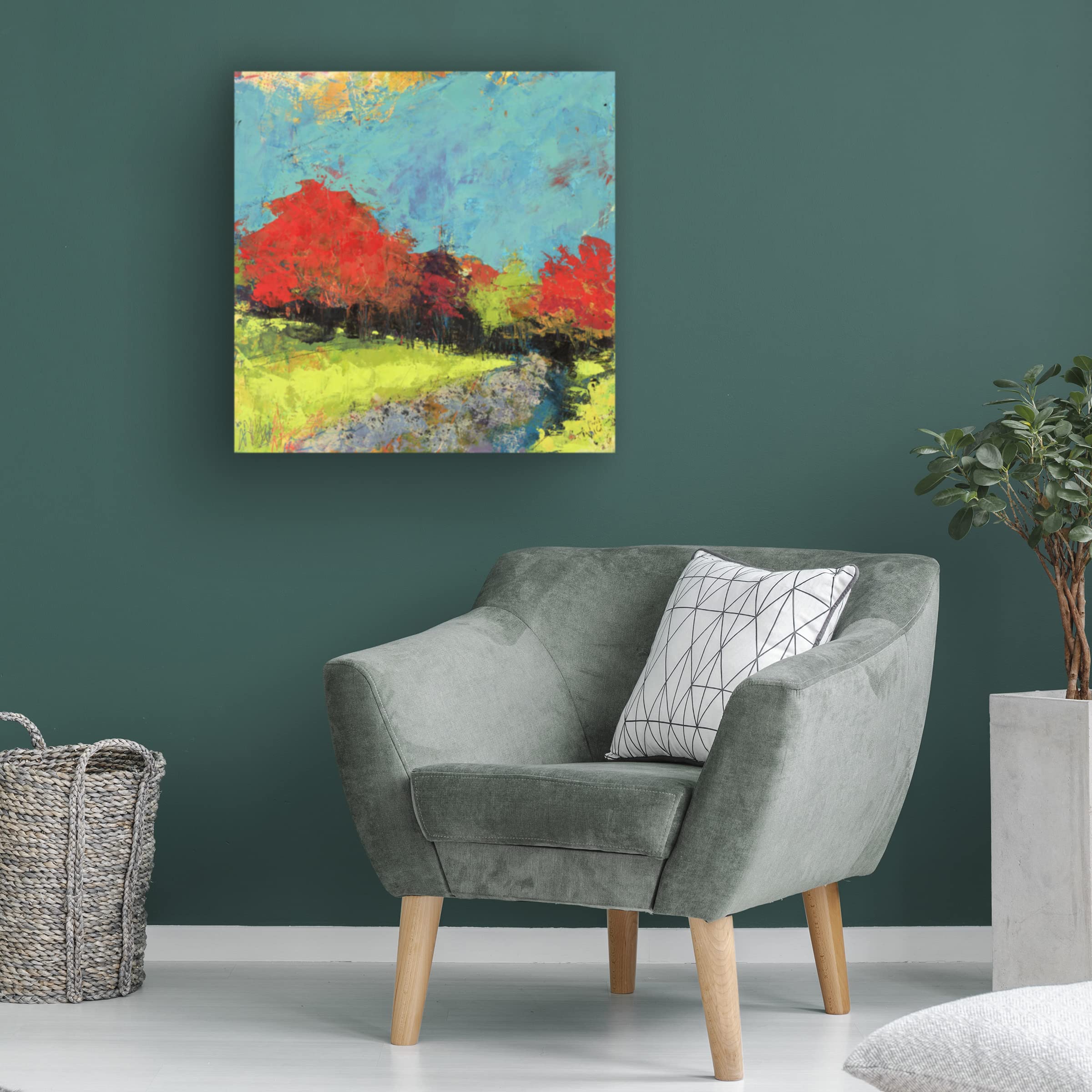 Trademark Fine Art 'Morning Walk' Canvas Art Print by Linda Nickell - Stunning Landscape Wall Decor for Living Room, Bedroom & Office