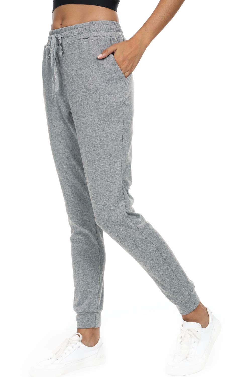 Women's Cotton Joggers Pants - Tapered Active Sweatpants for Workout, Yoga & Lounge with Pockets | Comfortable Casual Wear for Running, Gym & Everyday Use