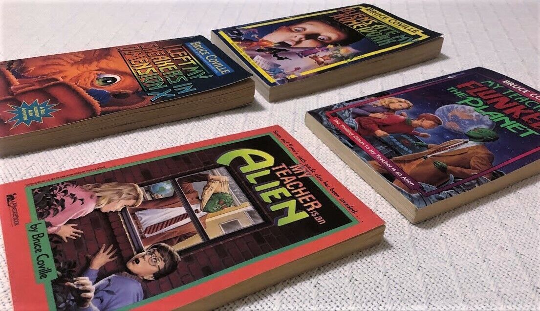 Set of 4 Bruce Coville Alien Adventure Books for Kids | Sci-Fi Chapter Book Series | Perfect for Young Readers & Classroom Libraries
