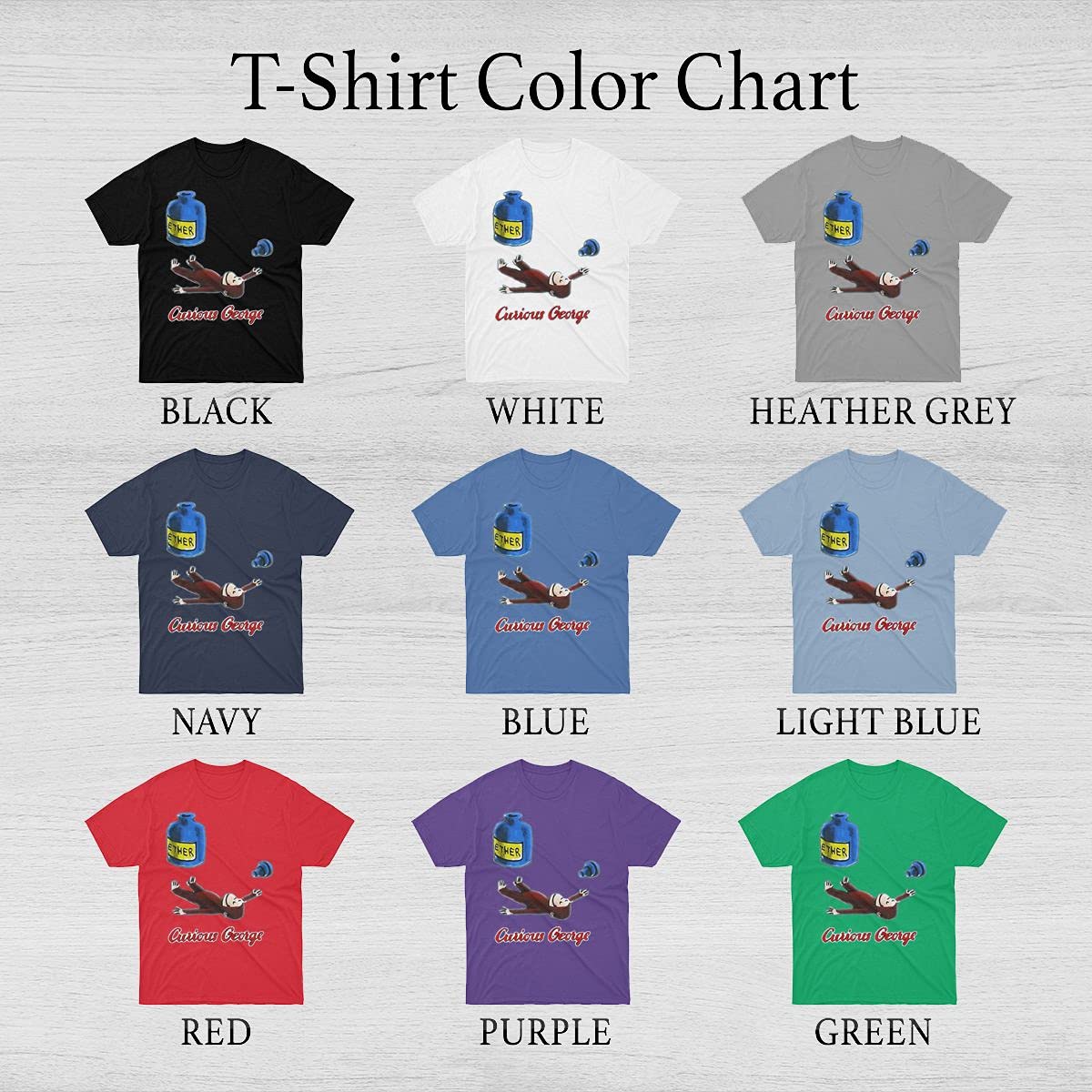 Funny Curious George Ether T-Shirt for Men & Women - Cool Graphic Tee for Father's Day Gifts, Casual Wear & Everyday Outfits