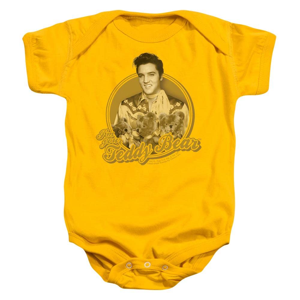 Elvis Presley Teddy Bear Baby Bodysuit - Cute Infant Onesie for Boys & Girls - Perfect for Photo Shoots, Birthday Gifts & Elvis Fan Collections