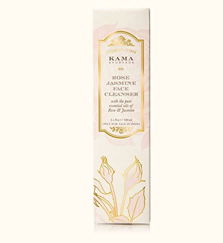 Kama Ayurveda Rose and Jasmine Face Cleanser with Pure Essential Oils - 100ml | Gentle Daily Cleansing for Glowing Skin | Perfect for Morning & Night Skincare Routine
