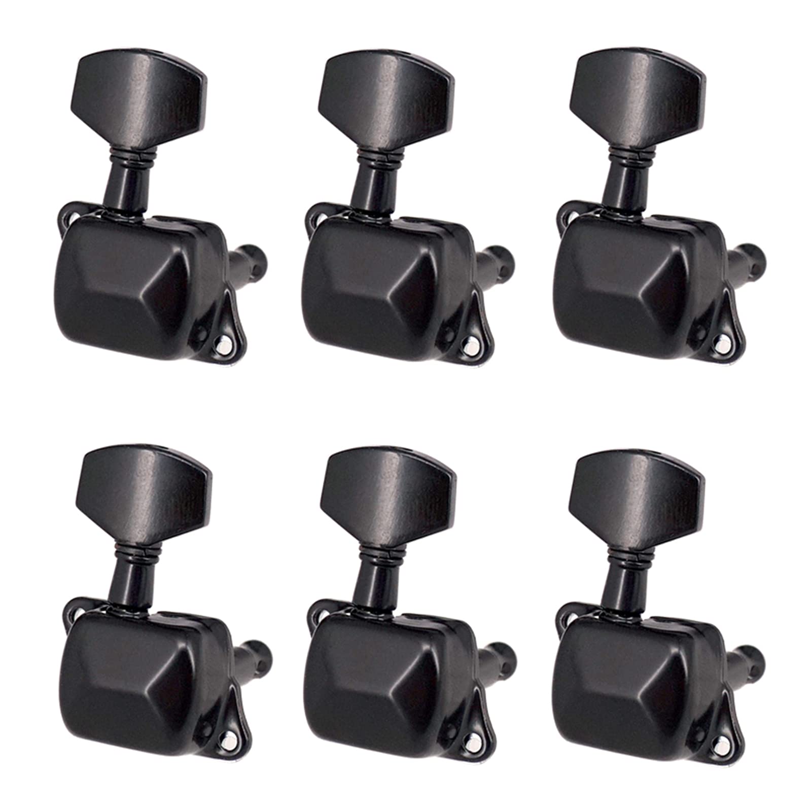 Btuty 6-Piece Semi-Closed Guitar Tuning Pegs - Silver Machine Heads for Electric & Acoustic Guitars (Right-Handed) | Perfect for String Replacement & Instrument Maintenance