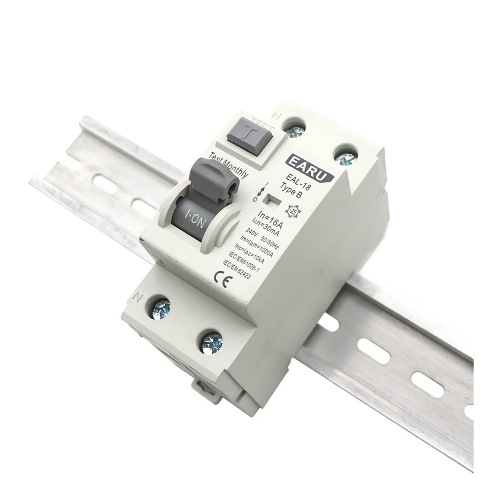 Electromagnetic Residual Current Circuit Breaker 2P 10/30/100/300mA - 50A 30mA Safety Switch for Home & Industrial Electrical Protection - Ideal for HVAC, Appliances & Power Distribution Panels