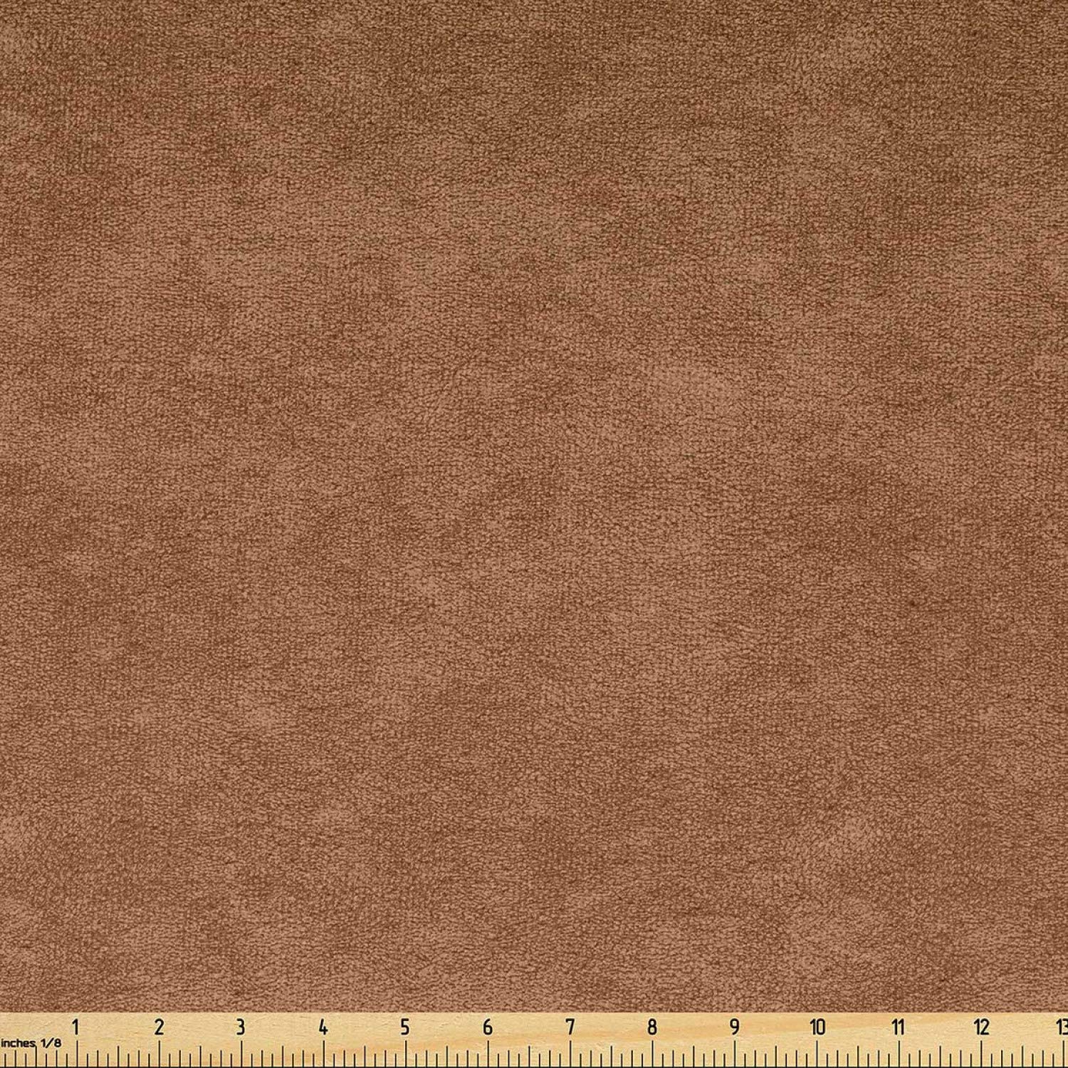 Ambesonne Faux Suede Fabric by The Yard - Digitally Printed Grunge Texture, Durable & Washable DIY Upholstery Material (3 Yards, Pale Coffee) for Sofa, Curtains, Pillows, Home Decor & Outdoor Projects