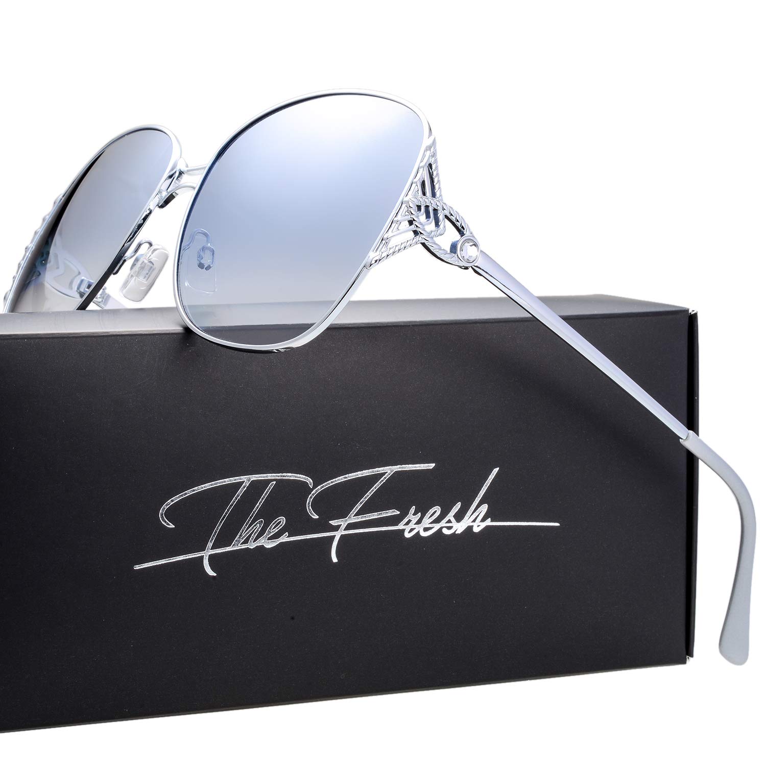 Elegant Classic Crystal Women's Sunglasses - UV Protection Fashion Shades for Women - Perfect Gift Box for Her - Ideal for Beach, Travel & Outdoor Activities