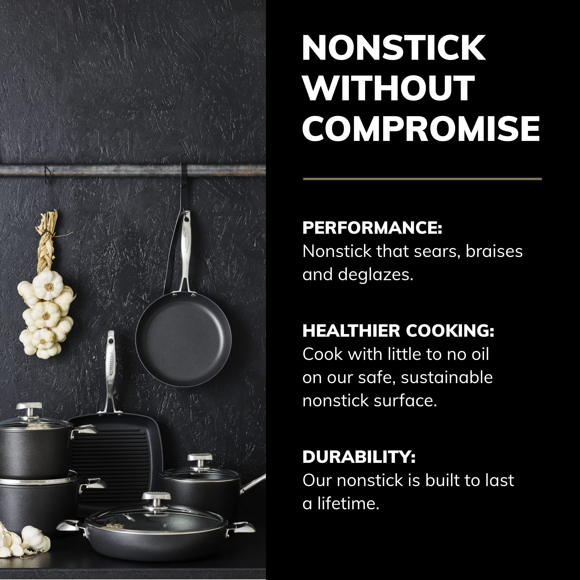 SCANPAN Pro IQ 12-Piece Nonstick Cookware Set - Premium Danish Handcrafted Pots & Pans - Oven, Dishwasher & Metal Utensil Safe - Perfect for Home Cooking, Professional Chefs & Gift Giving