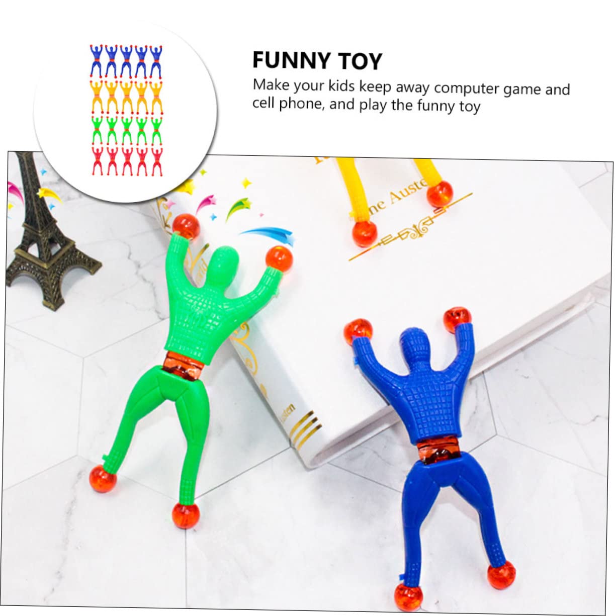 100 Pcs Educational Sticky PVC Toys for Kids - Safe, Interactive Learning & Sensory Play - Perfect for Classroom, Party Favors & Stress Relief