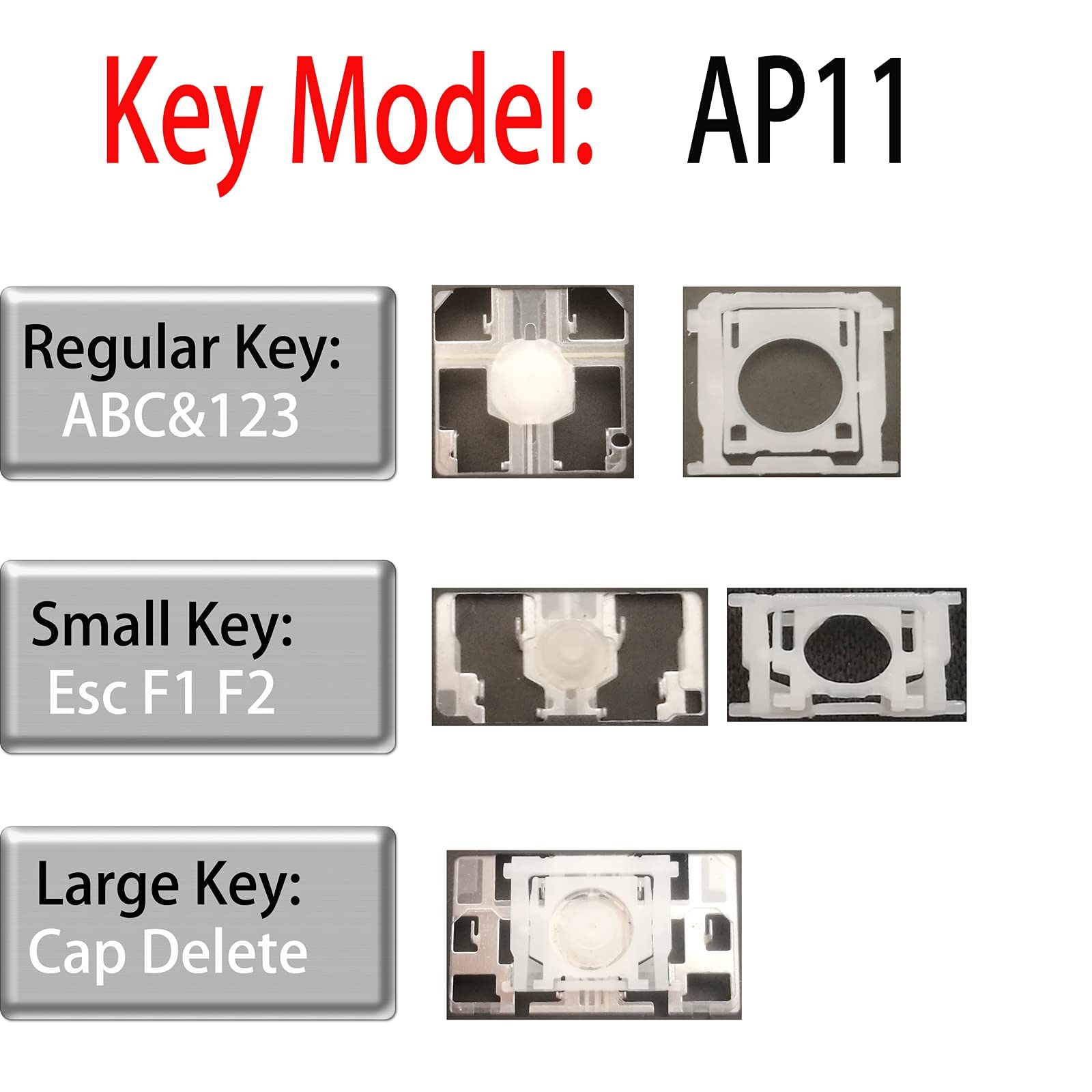 MacBook Pro & Air Replacement Keycaps Set - Compatible with 13