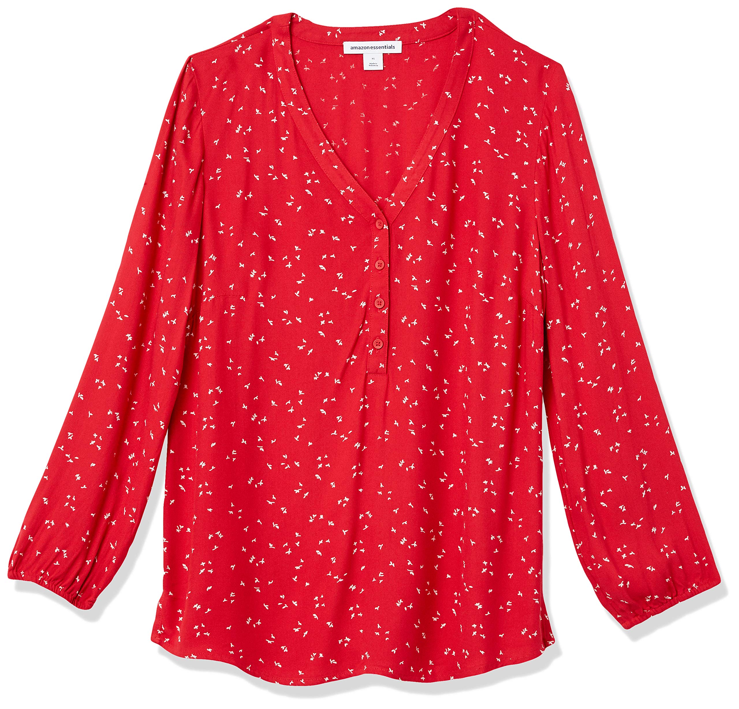 Amazon Essentials Women's 3/4 Sleeve Button-Down Popover Shirt - Casual Office Wear & Spring Outfits for Women