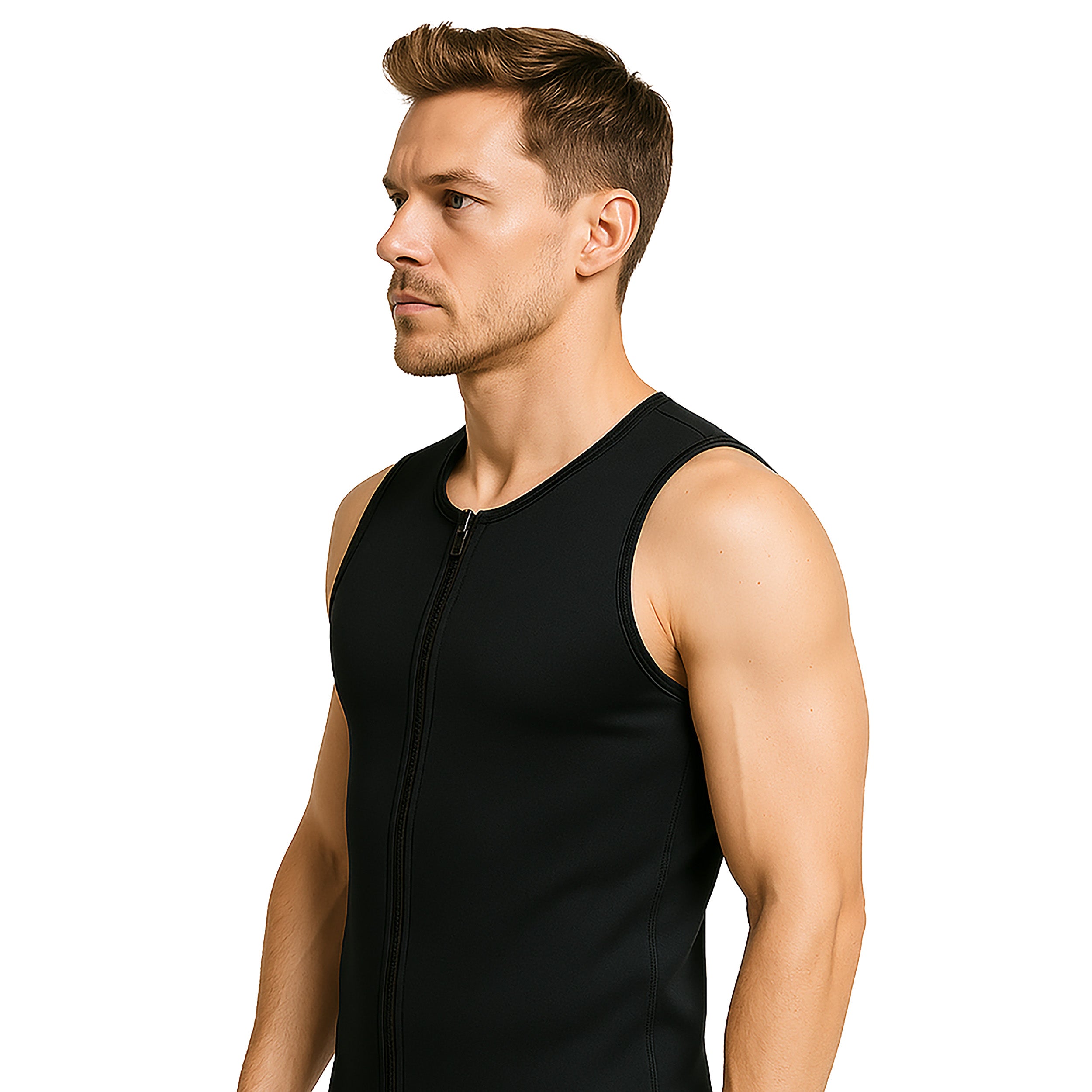 Men's Sauna Vest for Weight Loss & Detox - Sweat Waist Trainer for Workout & Fitness - Perfect for Gym, Running & Home Use