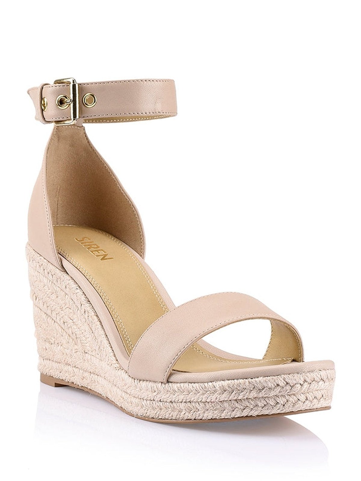 Reign II Women's Nude Leather Wedge Sandals - Comfortable Summer Casual Shoes for Beach, Vacation & Everyday Wear