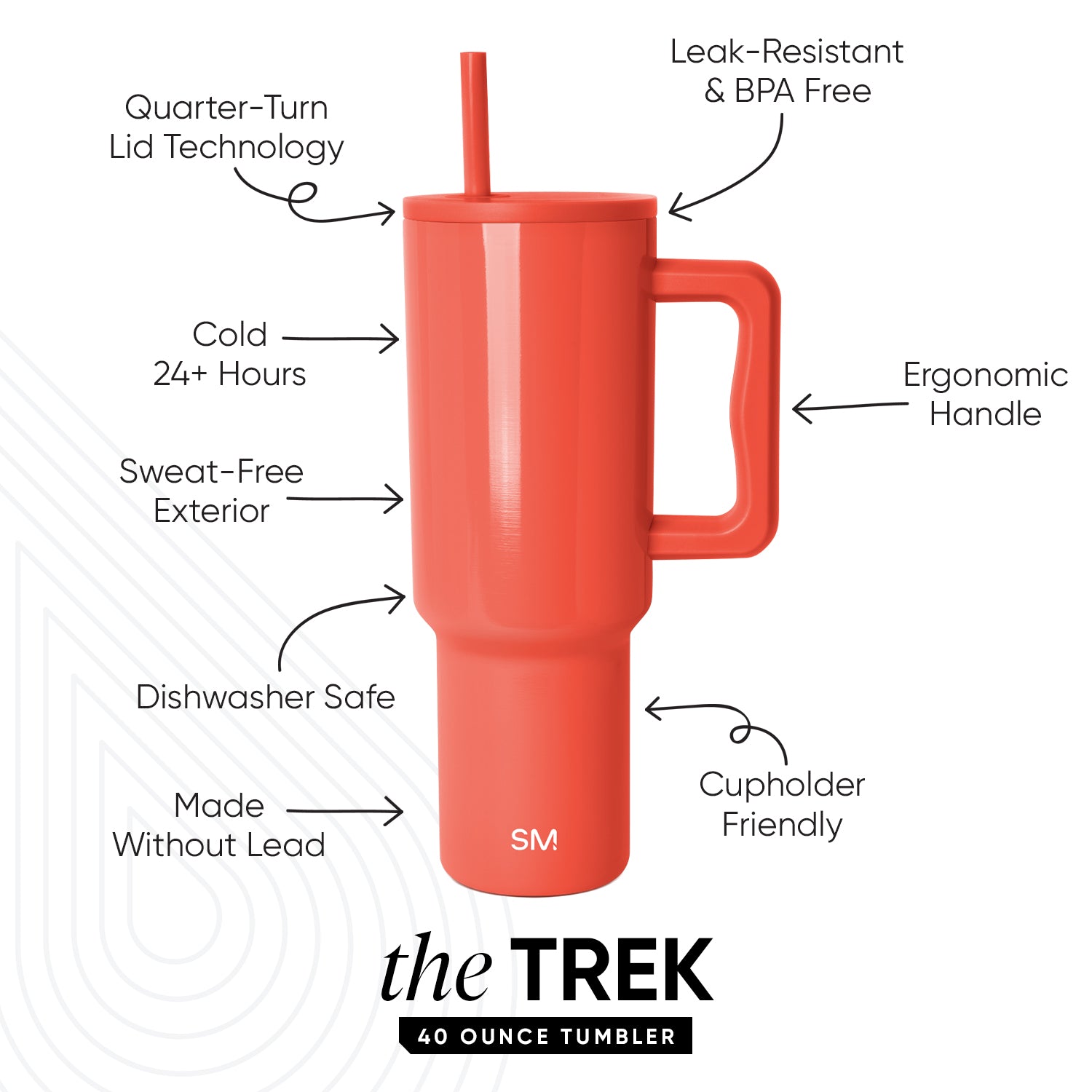 Premium Trek Tumbler 220 - 20oz Insulated Stainless Steel Water Bottle with Leakproof Lid - Perfect for Hiking, Camping & Outdoor Adventures