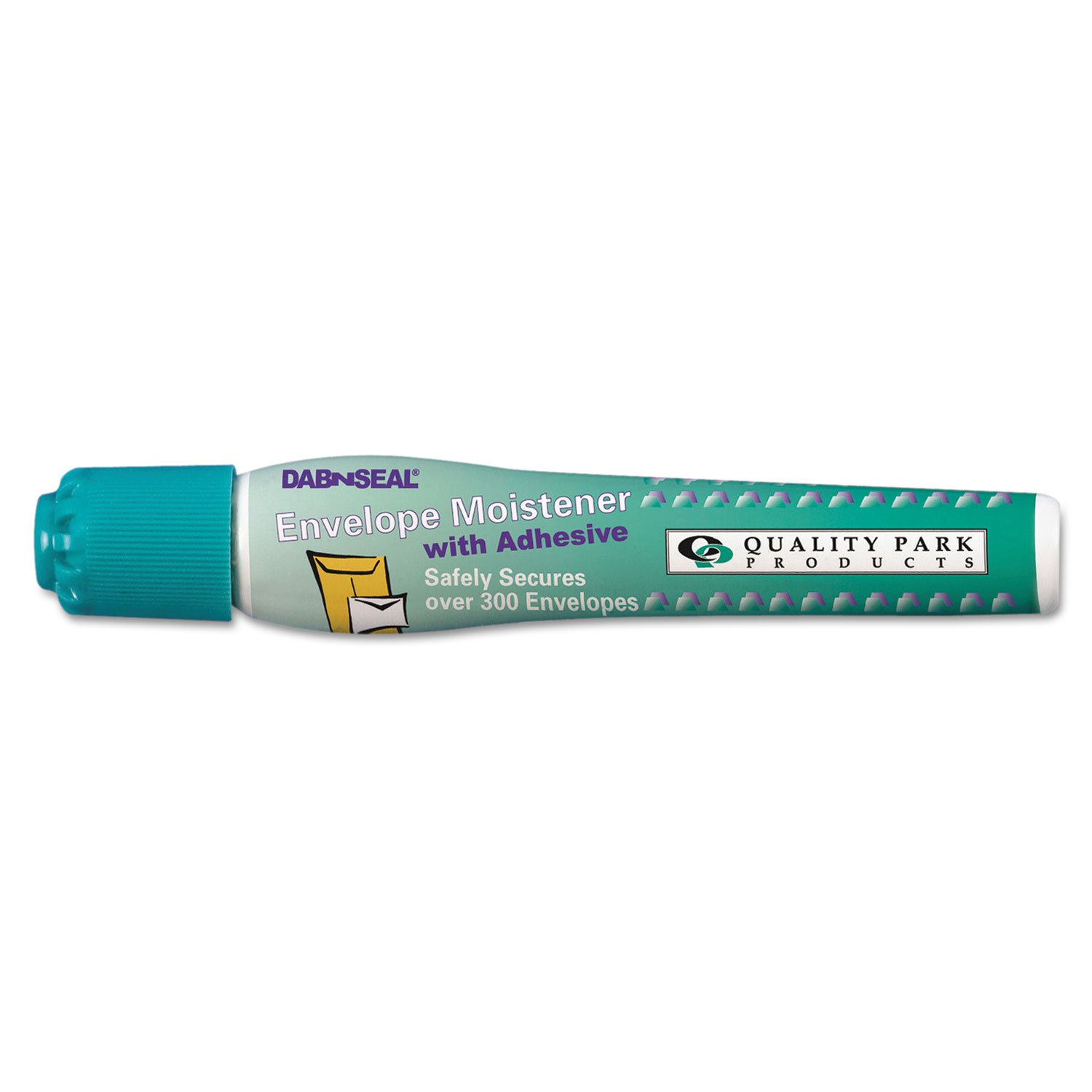Quality Park 46066 Dab N'seal 2Go Moistener Pens - 10mL Teal Envelope Moistener (2-Pack) - Perfect for Sealing Envelopes, Letters, and DIY Crafts