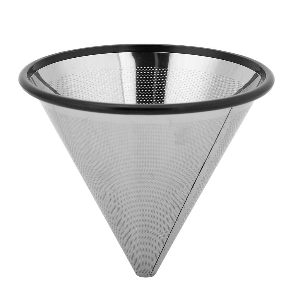 Stainless Steel Pour Over Coffee Dripper - Reusable Paperless Coffee Filter Cone for Home Brewing | Perfect for Camping, Office & Specialty Coffee Lovers