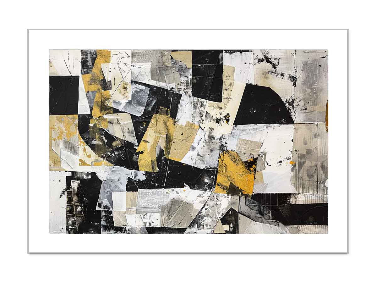 Abstract Squares Wall Art - Modern Geometric Canvas Prints for Home & Office Decor - Perfect for Living Room, Bedroom, and Workspace