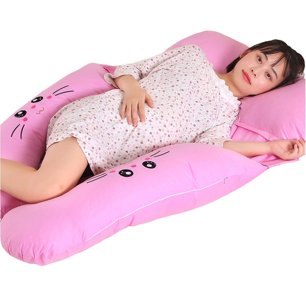 **ZHAOYONGLI Pregnancy Pillow for Maternity Support - Detachable Cotton Sleeping Pillow for Back, Hips & Belly Relief - Orange - Perfect for Side Sleeping, Nursing & Comfort During Pregnancy**
