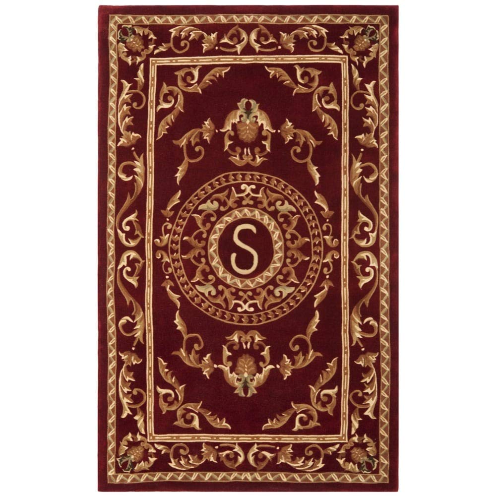 Safavieh Naples Burgundy 3' x 5' Area Rug - Soft Traditional Persian Design for Living Room, Bedroom & Dining Room Decor