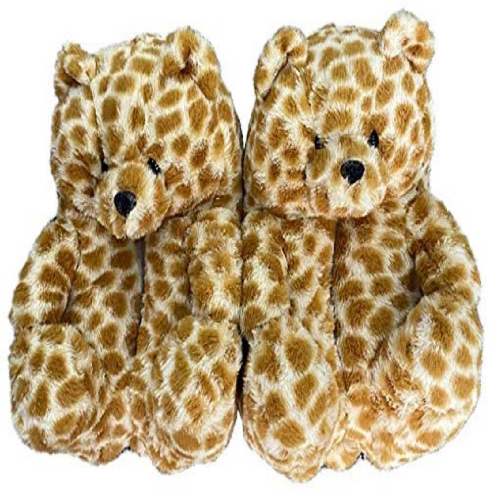 Teddy Bear Slippers - Cute Plush Animal House Shoes for Women & Men | Winter Warm Fuzzy Slippers with Non-Slip Sole | Ultimate Comfort for Home, Lounge & Gift Giving