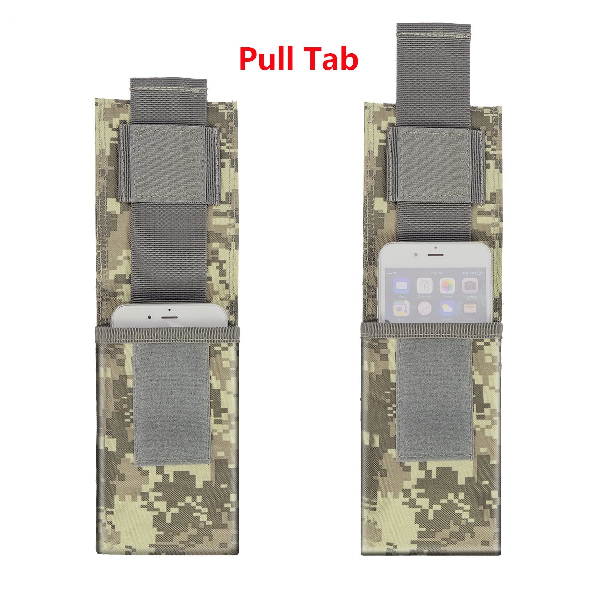 IronSeals Tactical MOLLE Phone Pouch Holster - Waist Belt Pouch with Quick Release Tab for iPhone 16 Pro Max/16 Pro/16/15 Pro Max/14 Pro Max/13 Pro Max/12 Pro Max/11 Pro Max - Perfect for Hiking, Camping & Outdoor Activities