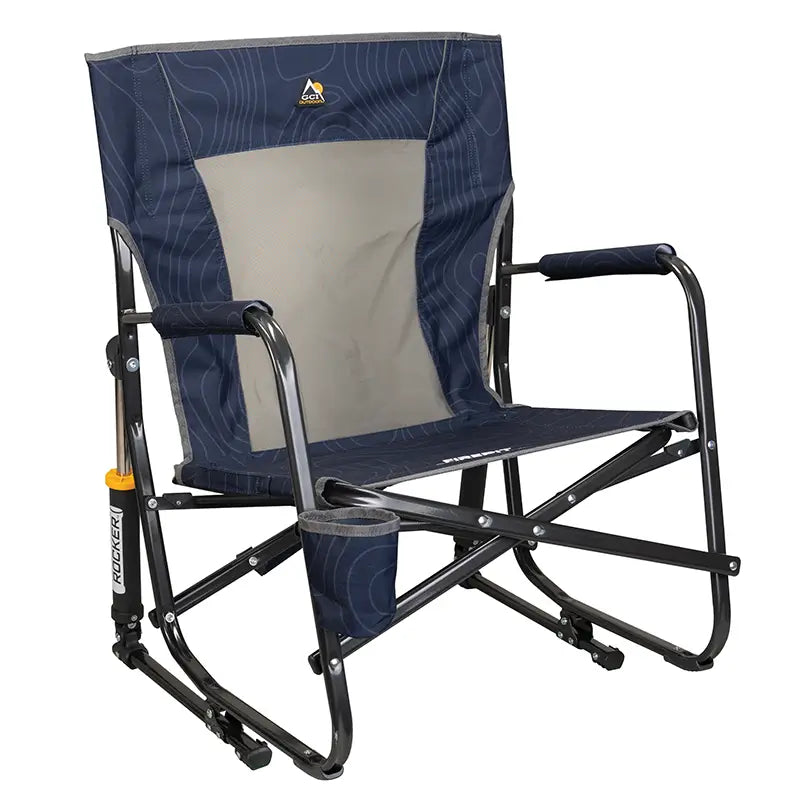 Outdoor Fire Pit Rocking Chair - Low Profile Rocker for Patio, Garden & Backyard Relaxation - Perfect for Camping, Bonfires & Cozy Evenings