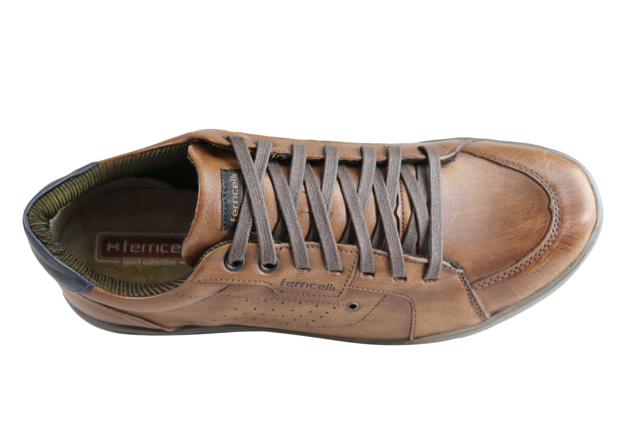 Ferricelli Fabian Men's Leather Lace-Up Casual Shoes - Handcrafted in Brazil - Perfect for Office, Dating & Everyday Wear