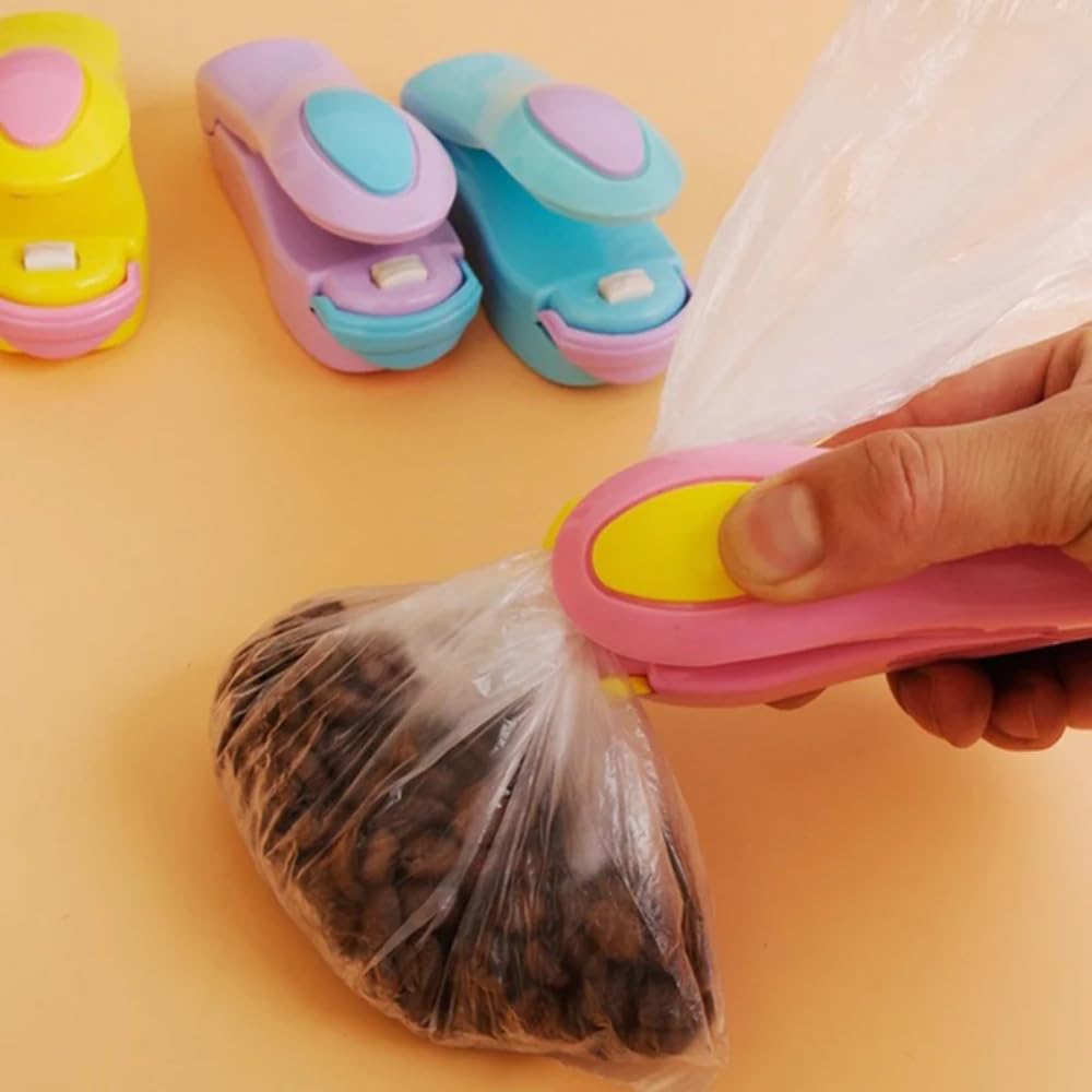 Mini Vacuum Sealer for Food Storage - Portable Household Sealing Machine for Freshness Preservation - Perfect for Kitchen, Travel & Meal Prep