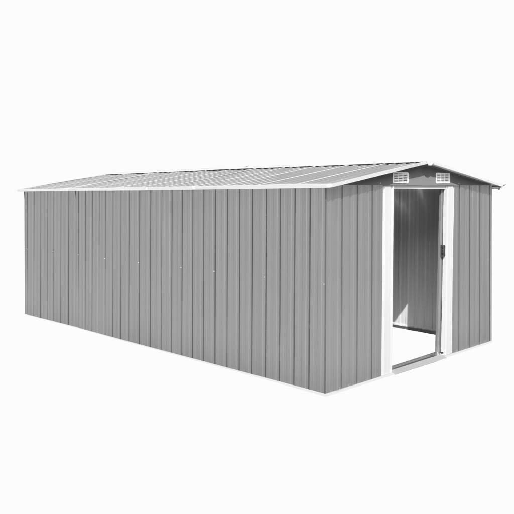 CHARMMA 10x16ft Galvanized Steel Outdoor Storage Shed with Sliding Doors - Weatherproof Garden Tool Shed for Patio, Backyard & Lawn - Perfect for Pool Supplies, Lawn Equipment & Seasonal Storage (101.2