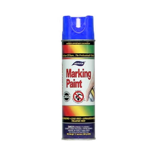 Aervoe 203 17 oz. Blue Survey Marking Paint - High Visibility Temporary Paint for Construction, Landscaping & Utility Marking - Outdoor Use on Grass, Dirt & Pavement