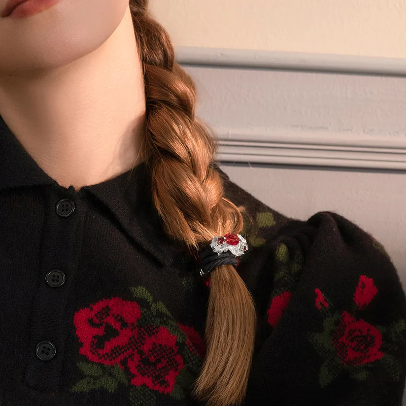 Rose Gold Hair Ties for Women - Soft No Damage Hair Elastics for Ponytails, Buns & Braids - Perfect for Workouts, Yoga & Everyday Use